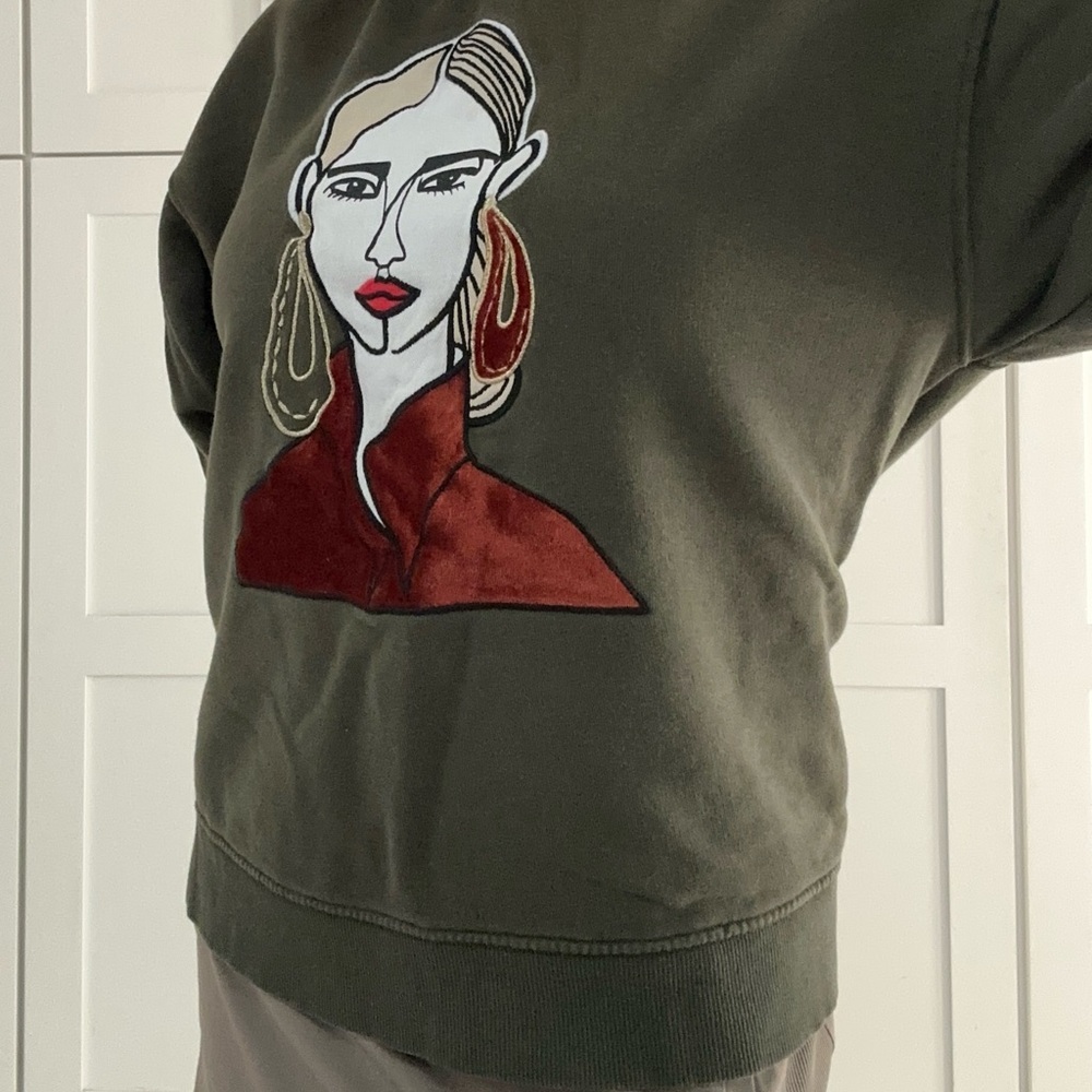 Zara Olive Knit Sweater made in Turkey - Picture 6 of 9